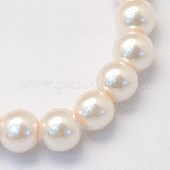 Baking Paint Pearlized Glass Pearl Round Bead Strands&nbsp;HY-Q003-6mm-41
