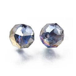 Electroplate Transparent Round Glass Beads&nbsp;GL-CBA6A73-HR03