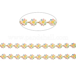 Handmade Golden Brass Enamel Link Chains&nbsp;CHC-K011-06G