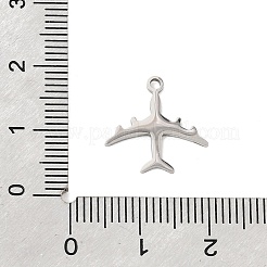 ステンレススチールチャーム201個  飛行機チャーム  ステンレス鋼色  15x15x1mm  穴：1.4mm&nbsp;SA-CBA5D66-08P