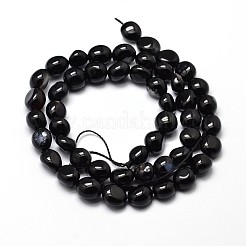 Dyed & Heated Natural Black Agate Nuggets Beads Strands&nbsp;G-J335-05