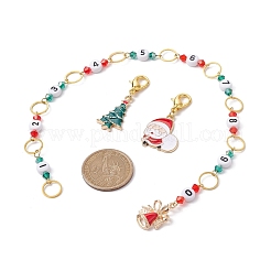 4Pcs Christmas Theme Knitting Row Counter Chains & Locking Stitch Markers Kits&nbsp;HJEW-JM01629