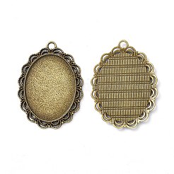 Filigree Wrap Oval Alloy Pendant Cabochon Settings&nbsp;LS-PALLOY-N0088-20AB-NF