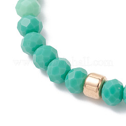 Glass Imitation Jade Beads Stretch Bracelets for Women&nbsp;BJEW-JB12609