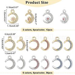 48Pcs 8 Style Alloy Pendants&nbsp;FIND-FH0003-80
