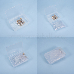 DIYピアス作り  ラウンド機械吹きガラスドームビーズ  片穴  プラスチックペンダントベール  グローブガラスバブルカバーペンダントと真鍮のピアスフック用  透明  16mm  半分穴：3~5mm  120個/箱&nbsp;DIY-SC0007-38-16mm
