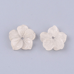 樹脂ビーズ  ジュエリー作りのための  花  ミックスカラー  12.5x12.5x3.5mm  穴：1.2mm&nbsp;X-RESI-T040-014