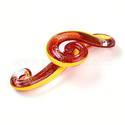 Handmade Gold Sand Lampwork Big Pendants&nbsp;LAMP-T023-08