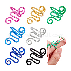 7Pcs 7 Colors Iron Yarn Guide Finger Holders&nbsp;AJEW-PH0011-76