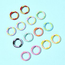 14Pcs Spray Painted Alloy Spring Gate Rings&nbsp;FIND-FS0004-58