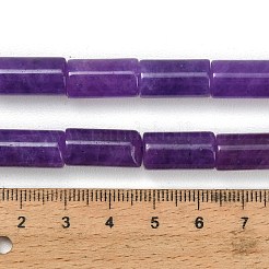 天然の天然翡翠ビーズ連売りを染めた  コラム  暗紫色  16x8.5mm  穴：1.5mm  約23個/連  14.96インチ（38cm）&nbsp;G-C285-B01-01E