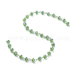 Handmade Electroplate Glass Beaded Chains&nbsp;AJEW-JB00528-05