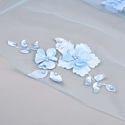 3D Flower Polyester with Resin Bead Fabric&nbsp;AJEW-WH0481-729A