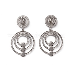 Non-Tarnish 304 Stainless Steel Stud Dangle Earrings Findings&nbsp;EJEW-G346-06P