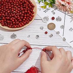 DIY Alloy & Natural Wood Beads Bracelets Making Kits&nbsp;DIY-PH0023-48
