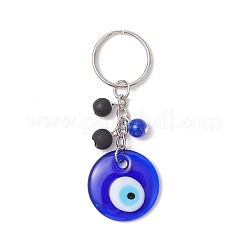 3Pcs Handmade Lampwork Evil Eye Keychains&nbsp;KEYC-JKC01252-03