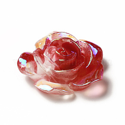 蓄光樹脂カボション  ABカラー  花  暗赤色  30.5x30.5x11mm&nbsp;CRES-D005-C01