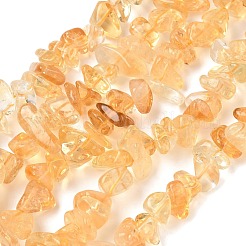 天然シトリン（加熱）ビーズ連売り  チップ  4.5~12mm  穴：0.8~1mm  14.80''~14.96''（37.6センチメートル）&nbsp;G-K400-A01-8x10