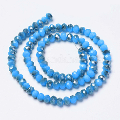 Electroplate Opaque Glass Beads Strands&nbsp;EGLA-A034-P8mm-E19