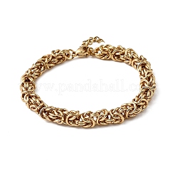 304 Stainless Steel Byzantine Chains Bracelets for Women&nbsp;BJEW-P399-01A-G