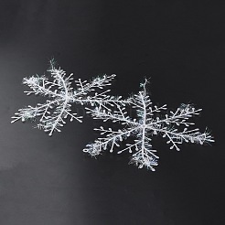 Christmas Snowflake Plastic Pendant Decoration&nbsp;AJEW-WH0039-13C