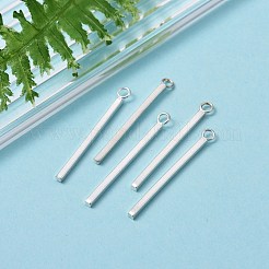 304ステンレスペンダント  長方形/棒  銀  28x1.5x1.5mm  穴：2mm&nbsp;STAS-F155-19S-C