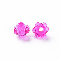 透明なアクリルビーズ  花  ミックスカラー  10x9x9mm  穴：2mm  約1580個/500g&nbsp;MACR-N013-005