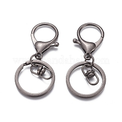 Iron Alloy Lobster Claw Clasp Keychain&nbsp;X-KEYC-D016-B