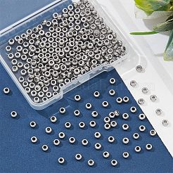 202ステンレスビーズ  ロンデル  ステンレス鋼色  4x2mm  穴：1.8mm  300個/箱&nbsp;STAS-NB0001-64A
