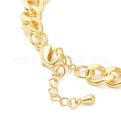 Brass Micro Pave Cubic Zirconia Link Bracelets&nbsp;BJEW-L676-01G