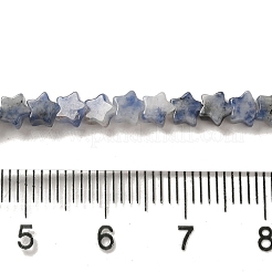 天然ブルースポットジャスパービーズ連売り  スター  4x4.5x2mm  穴：0.8mm  約102個/連  15.35インチ（39cm）&nbsp;G-G085-B41-01