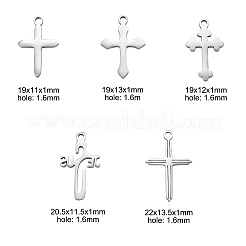 10Pcs 5 Style 304 Stainless Steel Pendants&nbsp;STAS-CJ0001-229