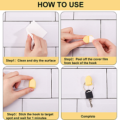 20Pcs Self-adhesive ABS Plastic Car Headrest Hook&nbsp;FIND-CP0002-50D