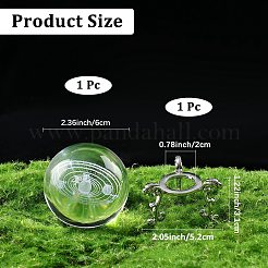 Glass Crystal Ball Diaplay Decoration&nbsp;DJEW-CN0001-35C