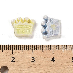プラスチックビーズ  クラフトビーズ  ミックスカラー  クラウン  10x12x3.5mm  穴：1.6mm  約1162個/500g&nbsp;KY-B004-17A
