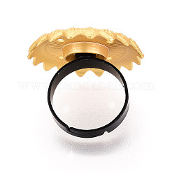 Adjustable Alloy & Iron Bezel Cup Ring Base with Rotatable Tray&nbsp;MAK-T012-13G