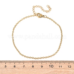 304 Stainless Steel Cable Chain Bracelets&nbsp;BJEW-C134-01D-G