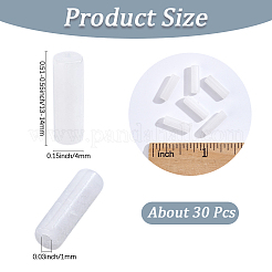 天然白翡翠ビーズ1連  コラム  13~14x4mm  穴：1.2mm  約29~30個/連  15.16''~15.75''（38.5~40センチメートル）&nbsp;G-PA0002-23
