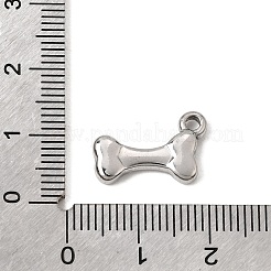 304ステンレスペンダント  骨のチャーム  ステンレス鋼色  10.5x16.5x3mm  穴：1.8mm&nbsp;SA-CBA9B1E-11P
