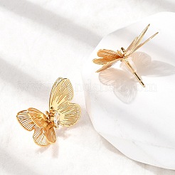 Brass Micro Pave Clear Cubic Zirconia Stud Earrings&nbsp;EJEW-F391-04G
