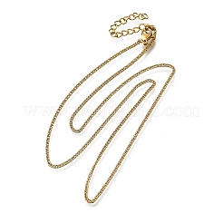 1.5mm 304 ステンレススチール製ウィートチェーンネックレス 男性用  ゴールドカラー  17.72インチ（45cm）&nbsp;STAS-V011-03B-G