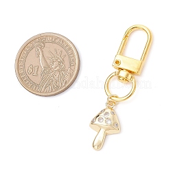 Mushroom Brass Micro Pave Cubic Zirconia Pendant Decorations&nbsp;HJEW-JM03953