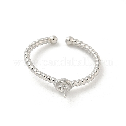 Brass Cup Peg Open Cuff Ring Settings&nbsp;LS-KK-G518-02P-02