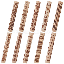 10Pcs 10 Styles Wood Rolling Pin&nbsp;AJEW-GF0014-29