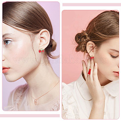 12Pcs Brass Enamel Stud Earring Findings&nbsp;KK-BC0010-08
