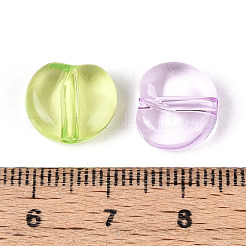 透明なアクリルビーズ  ハート  ミックスカラー  11~11.5x12.5x5.5~6mm  穴：1.6~1.8mm&nbsp;OACR-N146-04
