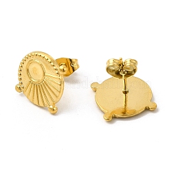 Ion Plating(IP) 304 Stainless Steel Stud Earring Cabochon Settings&nbsp;EJEW-I281-01G