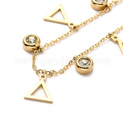 PVD Vacuum Plating 304 Stainless Steel Stud Earring and Pendant Necklace Set&nbsp;LS-SJEW-C002-01G-G