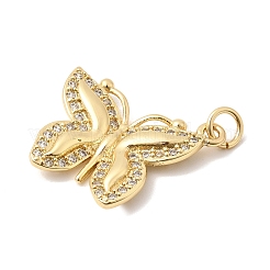 Brass Micro Pave Clear Cubic Zirconia Pendants&nbsp;KK-Z160-09G