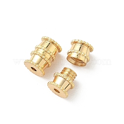 真鍮製ネジ式クラスプ  ニッケルフリー  コラム  18KGP本金メッキ  7x5mm  穴：1~1.4mm&nbsp;KK-Z136-44C-G